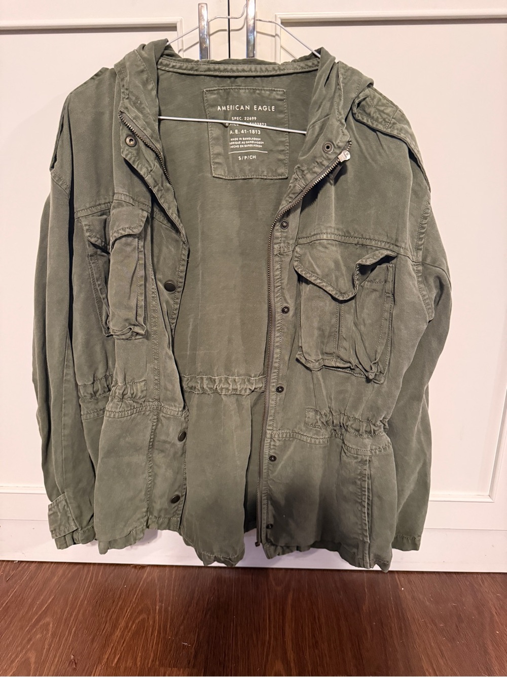 American Eagle Olive Utility Jacket - Dark Green